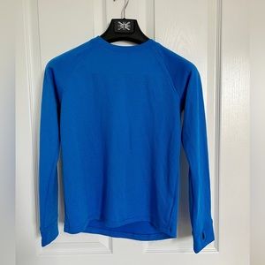 LL Bean blue thermal shirt L 14-16 long sleeve